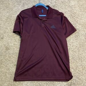 Maroon adidas polo